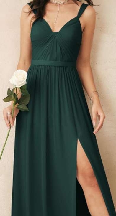 AW BRIDAL Dresses & Skirts - AW BRIDAL 8 M emerald green Lorene wedding bridesmaid party maxi dress NEW B43